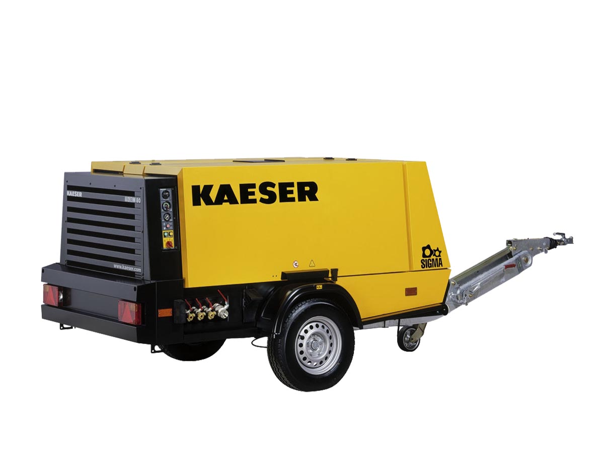 Kompressor diesel trykk < 7 bar mengde < 9 m3/min